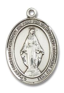 Miraculous Medal - Sterling Silver - Large
