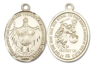 Jesus King of All Nations 14 Karat Gold Medal Large