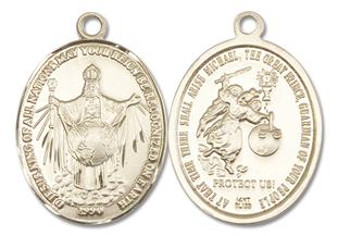 Jesus King of All Nations 14 Karat Gold Medal Small