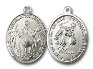 Jesus King of All Nations Silver Plate Medal Large
