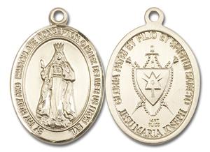 Our Lady of America 14 Karat Gold Medal - Small